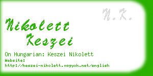 nikolett keszei business card